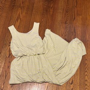 Elegant Yellow Striped Maxi